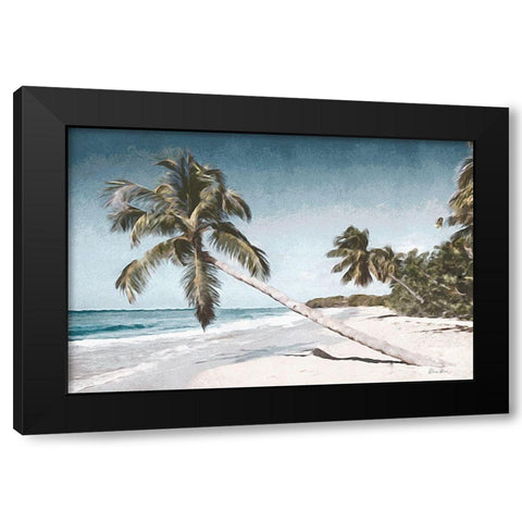 Happy Place Black Modern Wood Framed Art Print with Double Matting by Brown, Denise