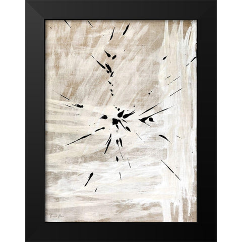 Minimal Black Black Modern Wood Framed Art Print by Brown, Denise
