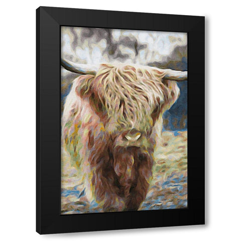 Angus Black Modern Wood Framed Art Print by Brown, Denise
