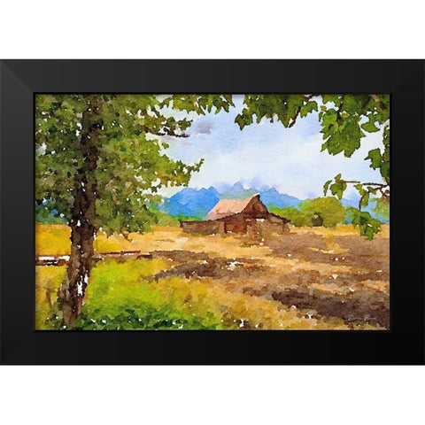 Barn Black Modern Wood Framed Art Print by Brown, Denise