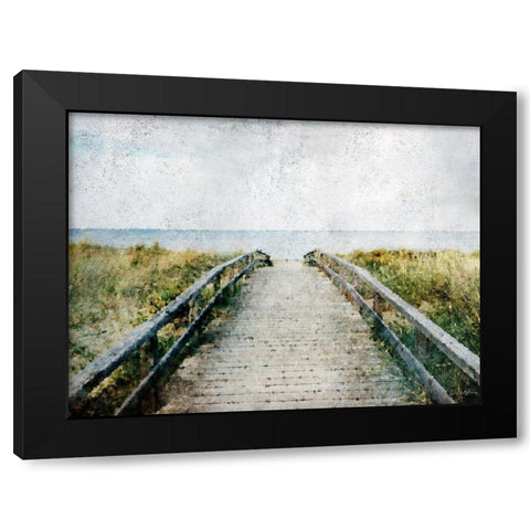 Boardwalk Black Modern Wood Framed Art Print with Double Matting by Brown, Denise
