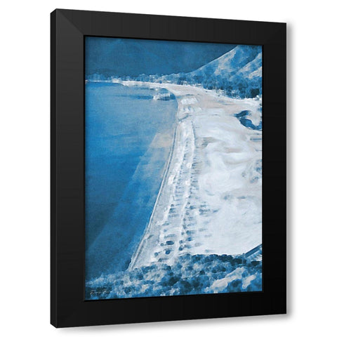 Coast Black Modern Wood Framed Art Print by Brown, Denise