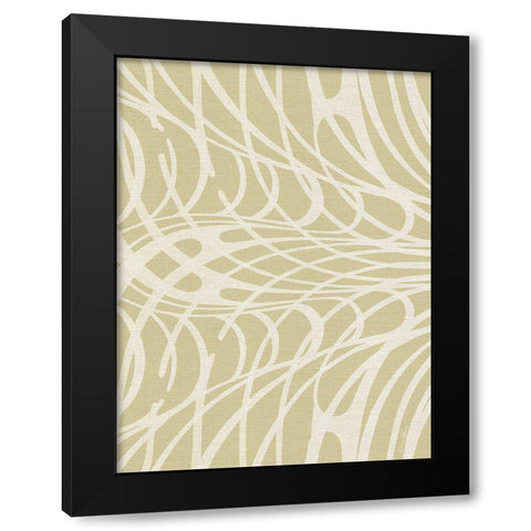 Tan and Beige Pattern Black Modern Wood Framed Art Print by Brown, Denise