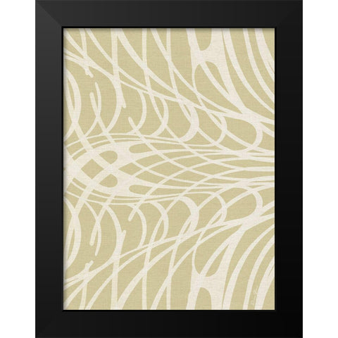 Tan and Beige Pattern Black Modern Wood Framed Art Print by Brown, Denise