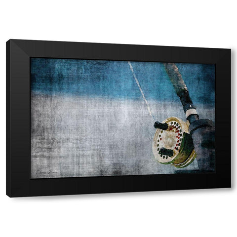Fly Rod Black Modern Wood Framed Art Print by Brown, Denise