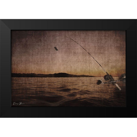 Catching at Sunset Black Modern Wood Framed Art Print by Brown, Denise