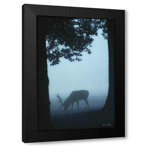 Grazing Black Modern Wood Framed Art Print with Double Matting by Brown, Denise