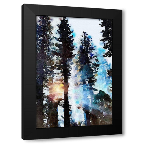 Light Through the Trees Black Modern Wood Framed Art Print by Brown, Denise