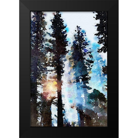 Light Through the Trees Black Modern Wood Framed Art Print by Brown, Denise