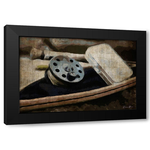 Trout Day Black Modern Wood Framed Art Print with Double Matting by Brown, Denise