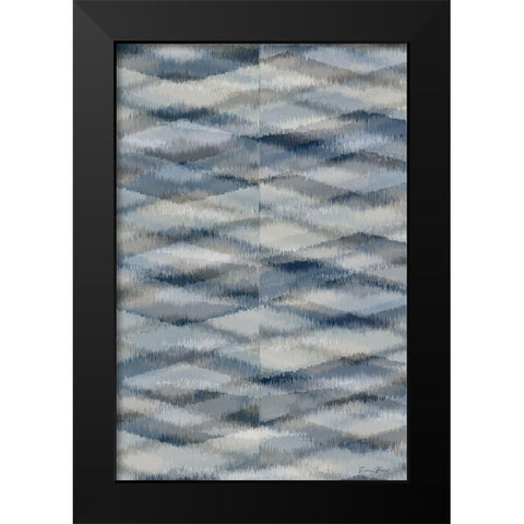 Diamond Pattern Black Modern Wood Framed Art Print by Brown, Denise