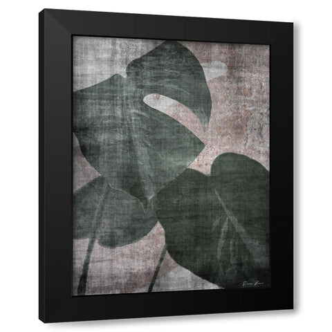 Glam Greenery 2 Black Modern Wood Framed Art Print with Double Matting by Brown, Denise
