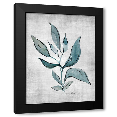 Watercolor Botanical 1 Black Modern Wood Framed Art Print by Brown, Denise
