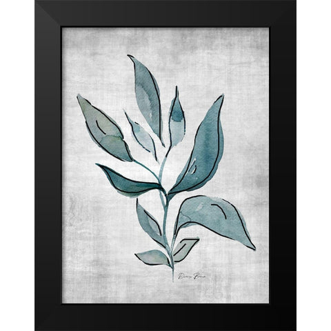 Watercolor Botanical 1 Black Modern Wood Framed Art Print by Brown, Denise