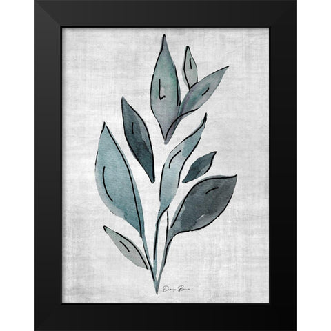 Watercolor Botanical 2 Black Modern Wood Framed Art Print by Brown, Denise