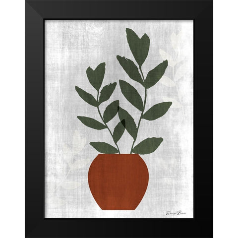 Urban Floral 1 Black Modern Wood Framed Art Print by Brown, Denise