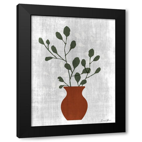 Urban Floral 2 Black Modern Wood Framed Art Print with Double Matting by Brown, Denise