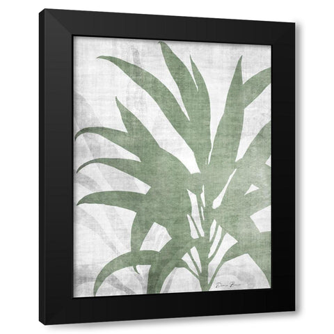 Natures Palm 1 V2 Black Modern Wood Framed Art Print with Double Matting by Brown, Denise