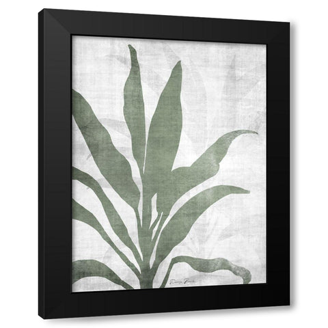 Natures Palm 2 V2 Black Modern Wood Framed Art Print with Double Matting by Brown, Denise
