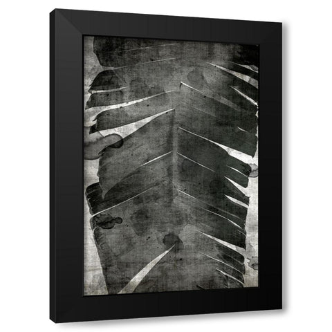 Palm Expression 1 V2 Black Modern Wood Framed Art Print with Double Matting by Brown, Denise