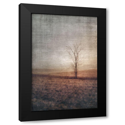 Lone Tree Black Modern Wood Framed Art Print with Double Matting by Brown, Denise
