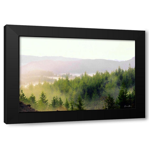 Mountain Landscape Black Modern Wood Framed Art Print with Double Matting by Brown, Denise