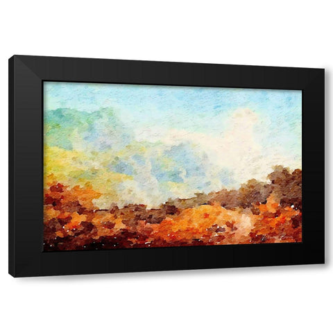 Watercolor Landscape Black Modern Wood Framed Art Print by Brown, Denise
