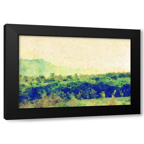 Watercolor Landscape 2 Black Modern Wood Framed Art Print by Brown, Denise