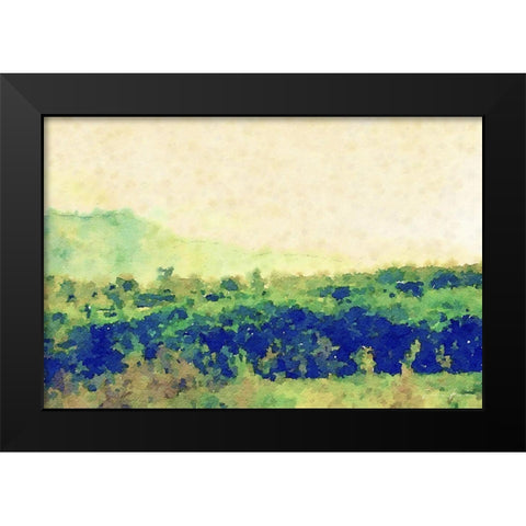 Watercolor Landscape 2 Black Modern Wood Framed Art Print by Brown, Denise