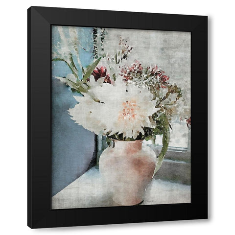 Watercolor Vase 1 Black Modern Wood Framed Art Print with Double Matting by Brown, Denise