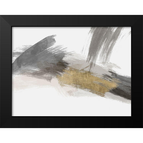 Dexterity 1 Gold Black Modern Wood Framed Art Print by Brown, Denise