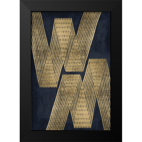 Golden Criss Cross 2 Black Modern Wood Framed Art Print by Brown, Denise