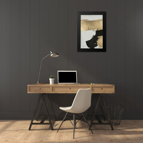 Stride 1 Black Modern Wood Framed Art Print by Brown, Denise