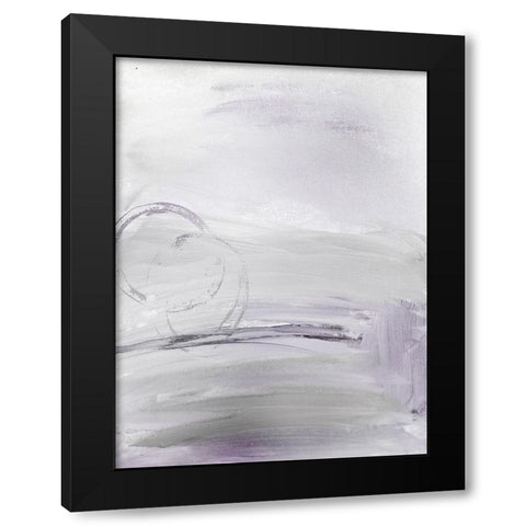 Lilac Abstract Black Modern Wood Framed Art Print with Double Matting by Brown, Denise