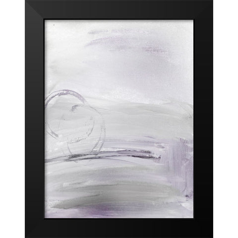 Lilac Abstract Black Modern Wood Framed Art Print by Brown, Denise