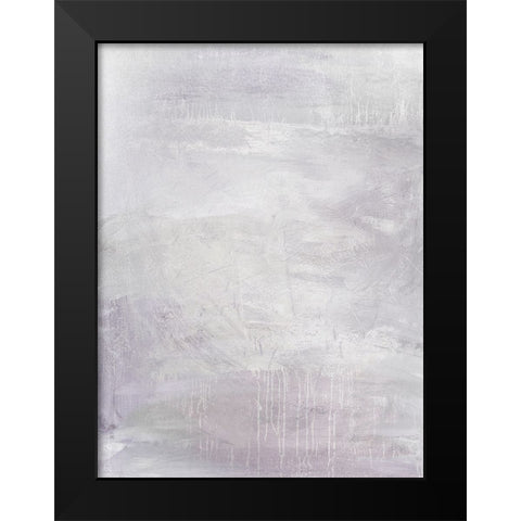 Raining In Lilac Black Modern Wood Framed Art Print by Brown, Denise