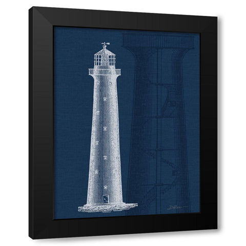 Lighthouse 1 Black Modern Wood Framed Art Print by Brown, Denise