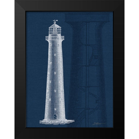 Lighthouse 1 Black Modern Wood Framed Art Print by Brown, Denise