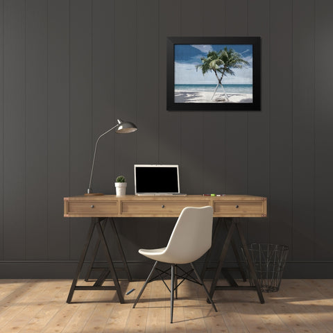 X Marks The Spot Black Modern Wood Framed Art Print by Brown, Denise