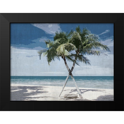 X Marks The Spot Black Modern Wood Framed Art Print by Brown, Denise