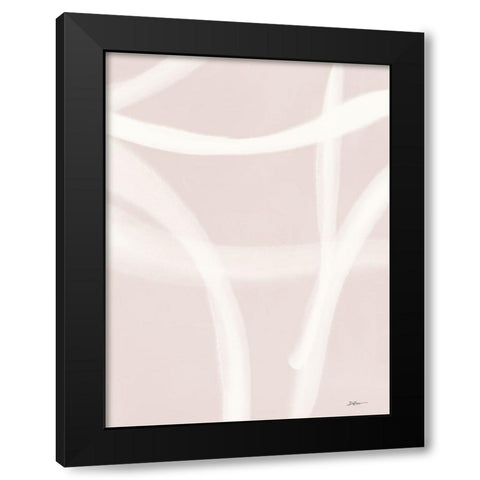 Blush Strokes 2 Black Modern Wood Framed Art Print with Double Matting by Brown, Denise