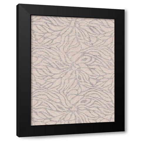 Blush Fabric Pattern 1 Black Modern Wood Framed Art Print by Brown, Denise