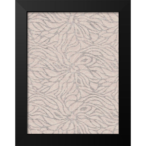 Blush Fabric Pattern 1 Black Modern Wood Framed Art Print by Brown, Denise