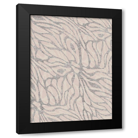 Blush Fabric Pattern 2 Black Modern Wood Framed Art Print by Brown, Denise