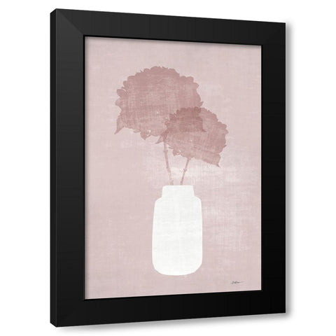 Blush Foral 1 Black Modern Wood Framed Art Print by Brown, Denise