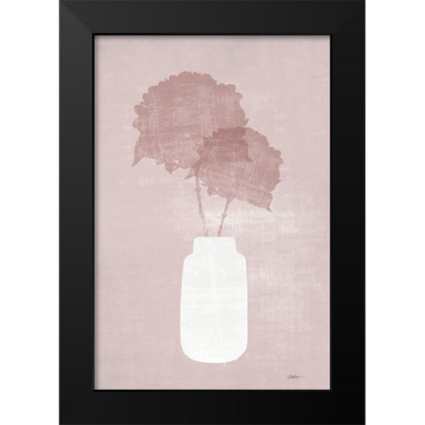 Blush Foral 1 Black Modern Wood Framed Art Print by Brown, Denise