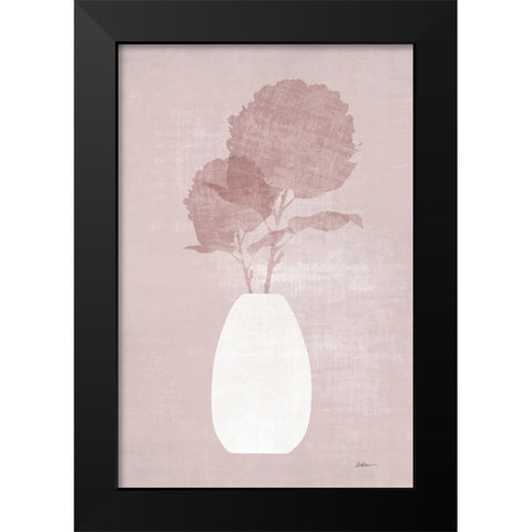 Blush Foral 2 Black Modern Wood Framed Art Print by Brown, Denise