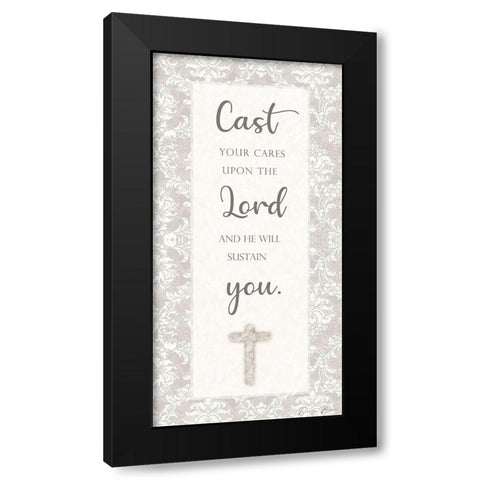 Cast Your Cares Black Modern Wood Framed Art Print with Double Matting by Brown, Denise