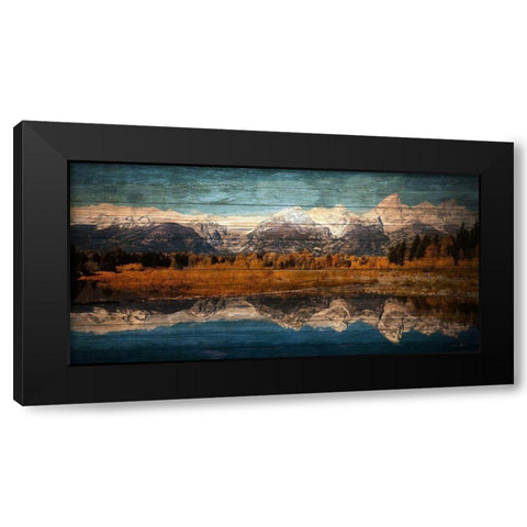 Mountain Reflection 2 Black Modern Wood Framed Art Print with Double Matting by Brown, Denise