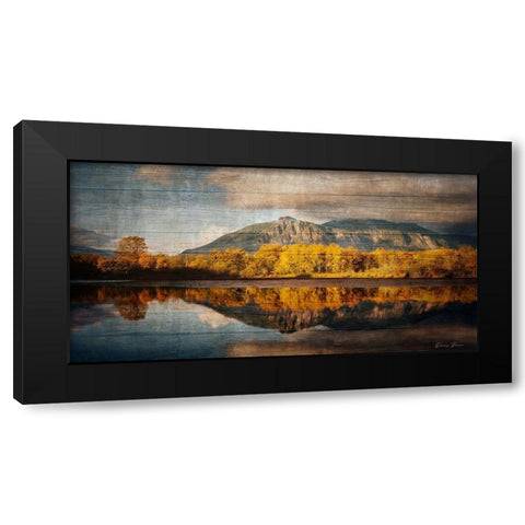 Mountain Reflection Black Modern Wood Framed Art Print with Double Matting by Brown, Denise